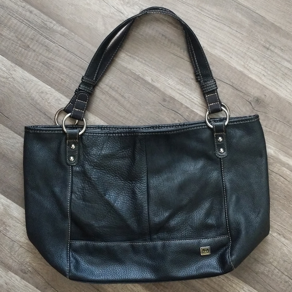 The sak black soft leather shoulder purse